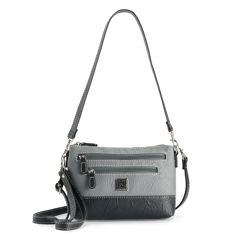 Stone & Co. Nancy Leather 4-in-1 Crossbody Bag, Gray Black