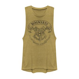 Juniors Harry Potter Simple Hogwarts Crest Outline Muscle Tank Top