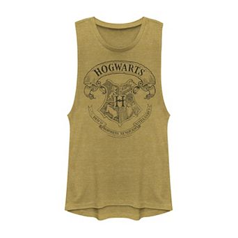 Juniors Harry Potter Simple Hogwarts Crest Outline Muscle Tank Top
