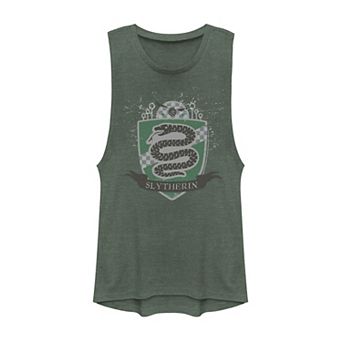 Juniors' Harry Potter Slytherin Quidditch Shield Muscle Tank Top