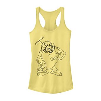 Juniors' Looney Tunes Tazmanian Devil Nerd Portrait Graphic Tank Top