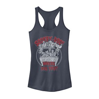 Juniors' Scooby-Doo Mystery Gang Monsters Where Are You Portrait Graphic Tank Top