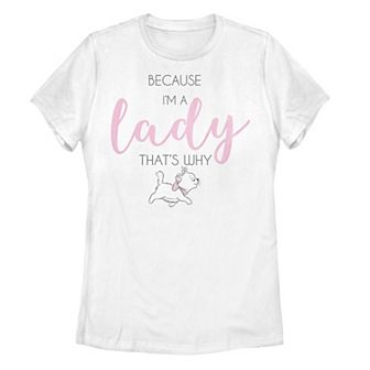 Juniors' Disney's The Aristocats Because I'm A Lady That's Why Graphic Tee
