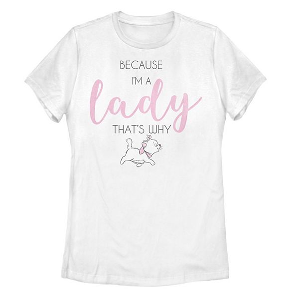 Juniors' Disney's The Aristocats Because I'm A Lady That's Why Graphic Tee