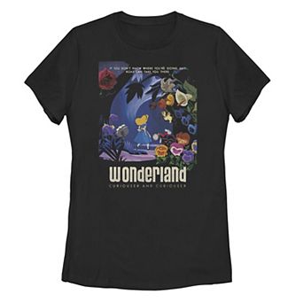 Juniors' Disney's Alice In Wonderland Curiouser Graphic Tee