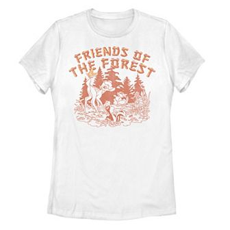 Juniors' Disney's Bambi Group Shot Friends Of The Forest Graphic Tee
