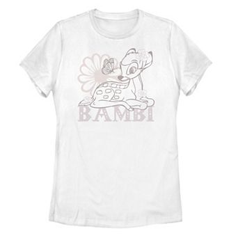 Juniors' Disney's Bambi Simple Flower Portrait Graphic Tee
