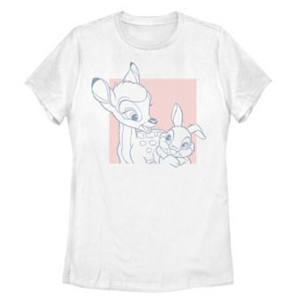 Juniors' Disney's Bambi & Thumper Outline Graphic Tee