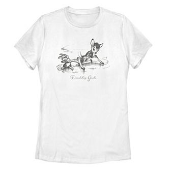 Juniors' Disney's Bambi Thumper And Bambi Friendship Goals Graphic Tee