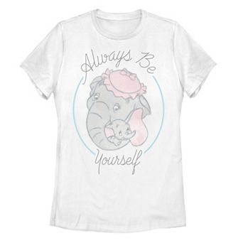 Juniors' Disney's Dumbo And Mom Always Be Yourself Portrait Graphic Tee