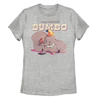 Juniors' Disney's Dumbo Classic Portrait Logo Graphic Tee