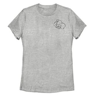 Juniors' Disney's Dumbo Big Face Portrait Graphic Tee
