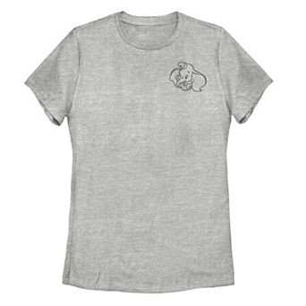 Juniors' Disney's Dumbo Big Face Portrait Graphic Tee