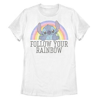 Disney's Lilo & Stitch Follow Your Rainbow Juniors' Graphic Tee