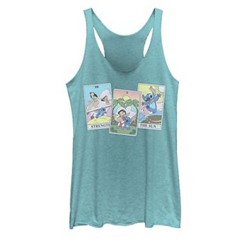 Juniors' Disney's Lilo & Stitch Cards Graphic Tank Top