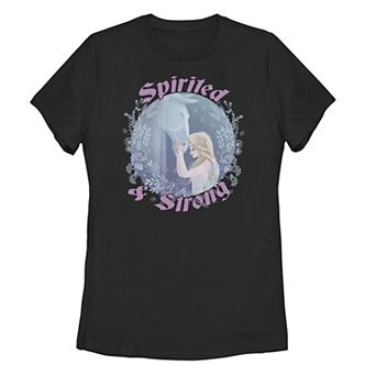 Juniors' Disney's Frozen 2 Elsa Spirited & Strong Graphic Tee