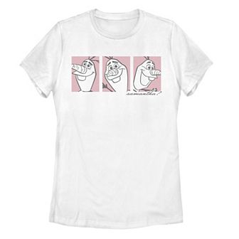 Juniors' Disney's Frozen 2 Olaf Samantha Panels Graphic Tee