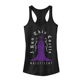 Juniors' Disney's Villains Mother's Day Maleficent I Run This Castle Graphic Tank Top