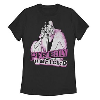 Juniors' Disney's Villains Halloween Cruella Perfectly Wretched Graphic Tee