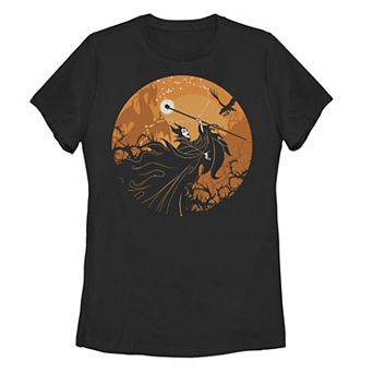 Juniors' Disney's Villains Halloween Maleficent Silhouette Graphic Tee
