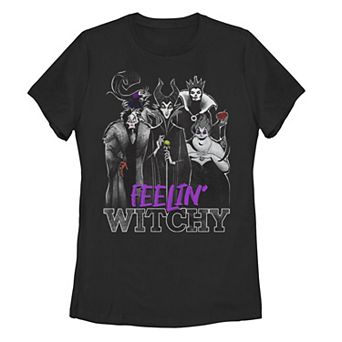 Juniors' Disney's Villains Halloween Feelin' Witchy Group Shot Graphic Tee