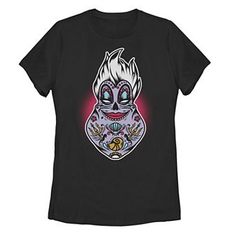 Juniors' Disney's Villains Halloween Ursula Sugar Skull Graphic Tee