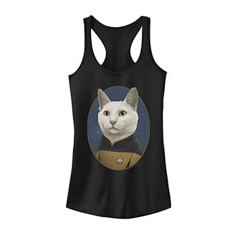 Juniors' Star Trek Data Cat Formation Tank Top