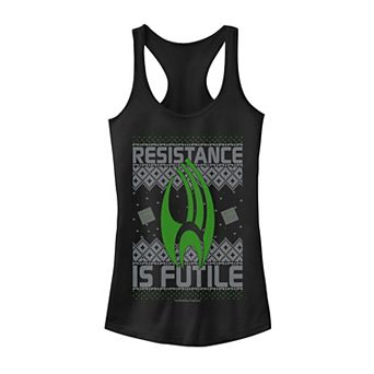 Juniors' Star Trek Next Gen Borg Ugly Christmas Tank Top