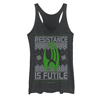 Juniors' Star Trek Next Gen Borg Ugly Christmas Tank Top