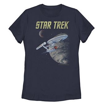 Juniors' Star Trek The Original Series Enterprise Poster Tee