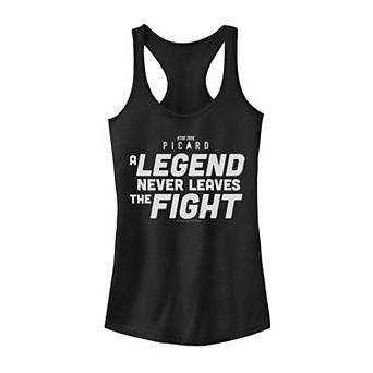 Juniors' Star Trek: Picard A Legend Never Leaves The Fight Tank Top