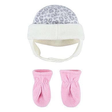 Toddler Nike Leopard Trapper Hat & Mittens Set