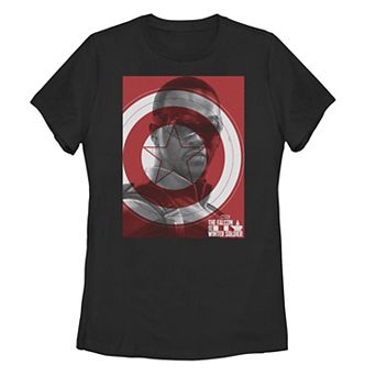 Juniors' Falcon Winter Soldier Falcon Shield Poster Tee
