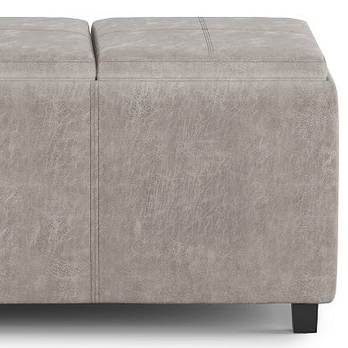 Simpli Home Avalon Removable Lid Storage Ottoman