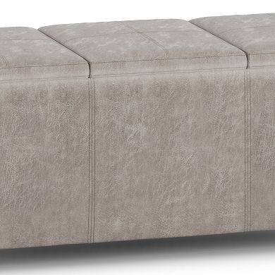 Simpli Home Avalon Removable Lid Storage Ottoman