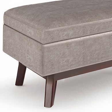 Simpli Home Owen Rectangular Hidden Storage Ottoman