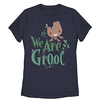 Juniors Marvel Earth Day We Are Groot Tee