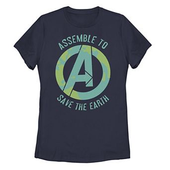 Juniors Marvel Earth Day Avengers Assemble To Save The Earth Tee
