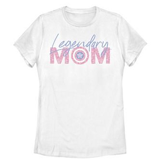 Juniors Marvel Mother's Day Captain America Legendary Mom Tee
