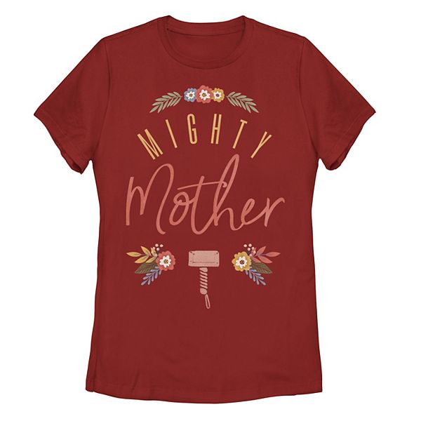 Juniors Marvel Mother's Day Mighty Mother Thor's Hammer Tee