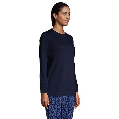 Petite Lands End Sport Knit Jacquard Sweatshirt Tunic