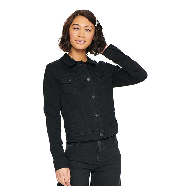 Kohls black denim jacket best sale