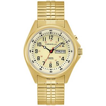 Caravelle by Bulova Men's Gold-Tone Stainless Steel Expansion Band Watch - 44C112