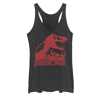 Juniors Jurassic Park Classic T-Rex Skeleton Logo Tank Top