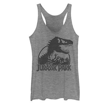 Juniors Jurassic Park Classic T-Rex Skeleton Logo Tank Top