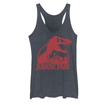 Juniors Jurassic Park Classic T-Rex Skeleton Logo Tank Top
