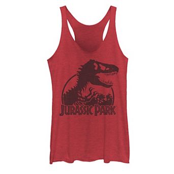 Juniors Jurassic Park Classic T-Rex Skeleton Logo Tank Top