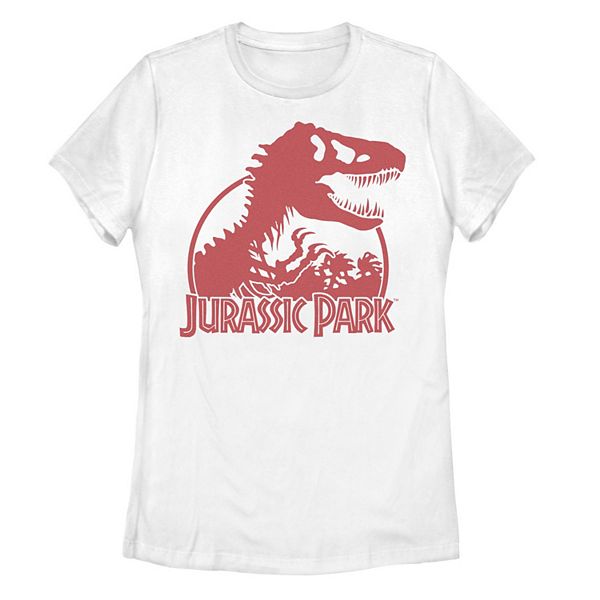 Juniors Jurassic Park Classic T-Rex Skeleton Logo Tee