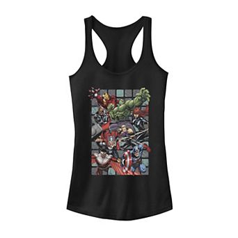 Juniors Marvel Group Action Poster Tank Top
