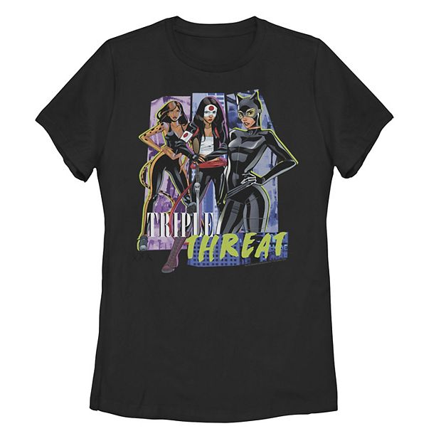 Juniors DC Comics Super Hero Girls Triple Threat Tee